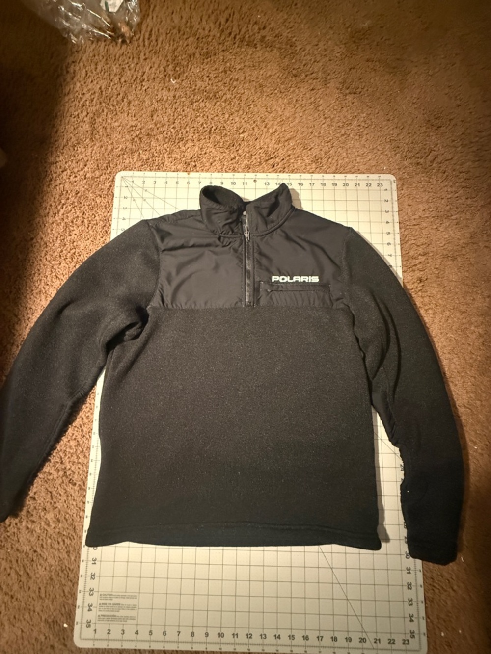 Polaris Men's Black Half-Zip Fleece Pullover‎